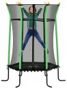 Trampolin med sikkerhedsnet H190 x Ø163,5 cm - Grøn