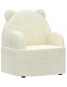 Lænestol til børn i teddy polyester H59 cm - Beige