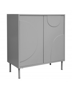 vitrineskab vitrine grå metal skænk køkken lavt moderne skab 2