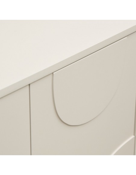 vitrineskab vitrine beige metal skænk køkken lavt moderne skab