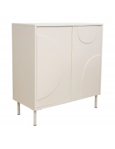 vitrineskab vitrine beige metal skænk køkken lavt moderne skab 2