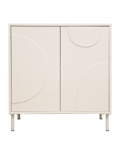 vitrineskab vitrine beige metal skænk køkken lavt moderne skab