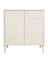 HOLA Sideboard i metal og MDF H75 x B70 x D34 cm - Beige