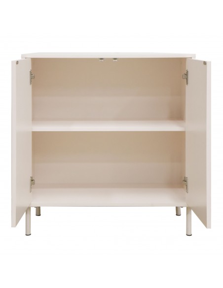 vitrineskab vitrine beige metal skænk køkken lavt moderne skab