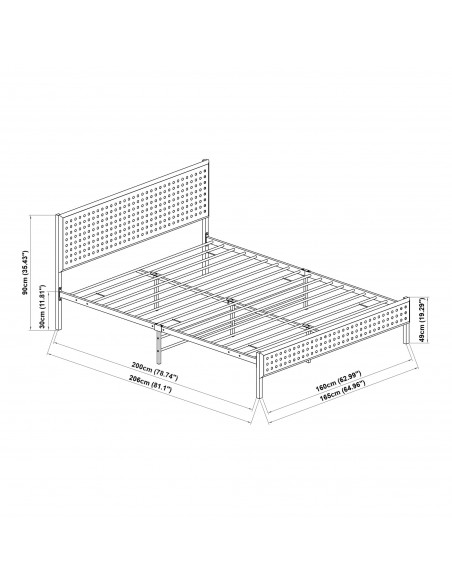 sengeramme moderne design 160x200 160 sengestel stof seng