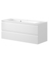 Komplet badmiljø i MDF og keramik H51 x B120,5 cm - Mat hvid