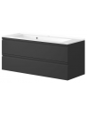 Komplet badmiljø i MDF og keramik H51 x B120,5 cm - Mat sort