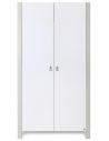 Klædeskab til børneværelset i bøgetræ og MDF H179 x B95,5 x D47 cm - Hvid/Grå