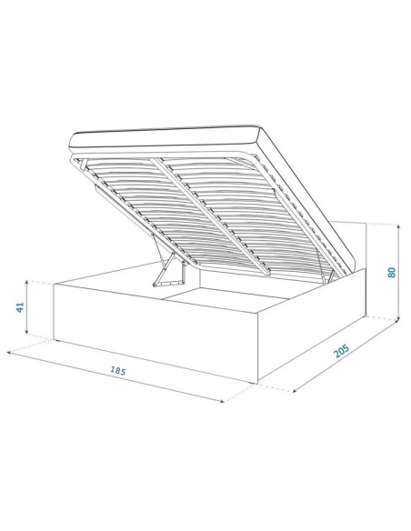 sengeramme opbevaring moderne design 180x200 180 sengestel træ hvid seng