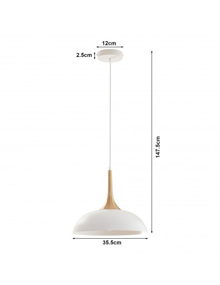 loftlampe hvid messing pendel pendellampe moderne design billig
