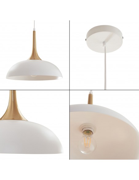 loftlampe hvid messing pendel pendellampe moderne design billig