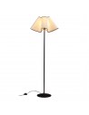 Gulvlampe i stål og polyester H153 cm 1 x E27 - Sort/Hvid