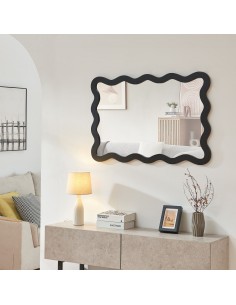 vægspejl spejl garderobe entre soveværelse helkropsspejl helfigur sort 2