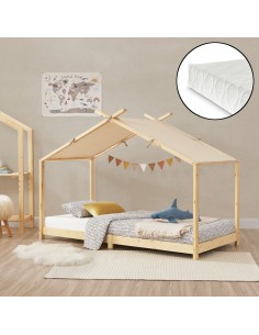 børneseng træ indretning til børneværelset 90 200 husseng madras