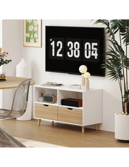 tvbord tv bord skuffer skabe smal billig stuemøbler hvid