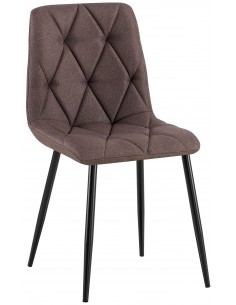 Spisebordsstol stof polyester brun