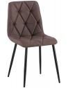 Spisebordsstol i metal og polyester H85 cm - Sort/Brun