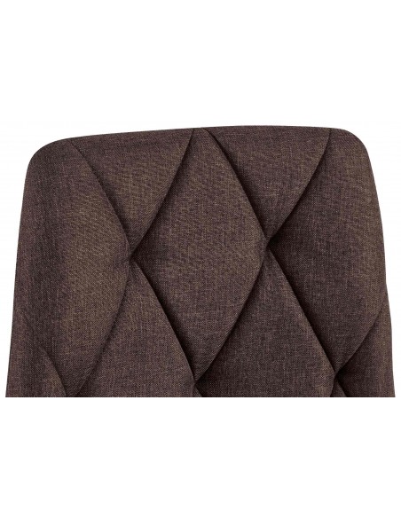 Spisebordsstol stof polyester brun