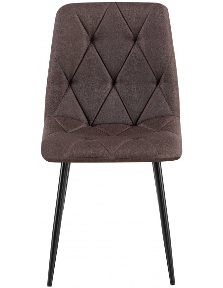 Spisebordsstol stof polyester brun