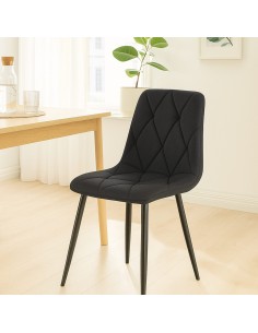 Spisebordsstol stof polyester sort 2