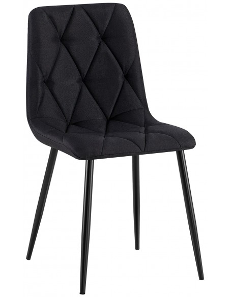 Spisebordsstol stof polyester sort