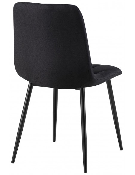 Spisebordsstol stof polyester sort