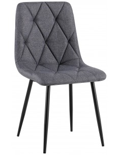 Spisebordsstol stof polyester grå