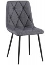 Spisebordsstol i metal og polyester H85 cm - Sort/Mørkegrå