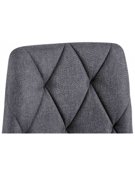 Spisebordsstol stof polyester grå