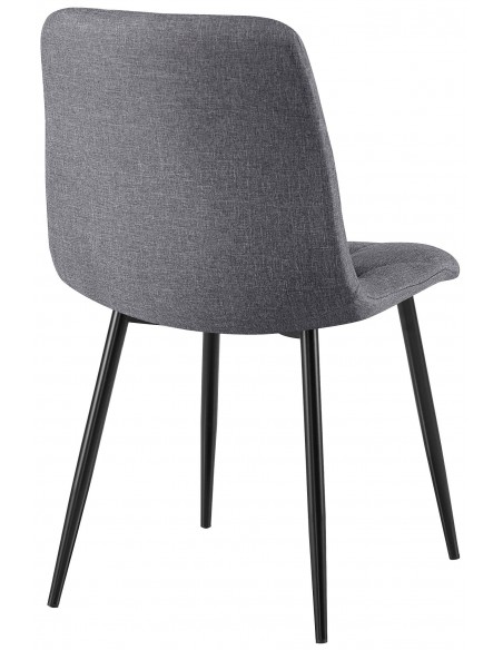 Spisebordsstol stof polyester grå