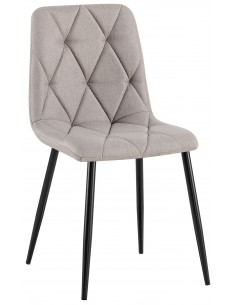 Spisebordsstol stof polyester grå