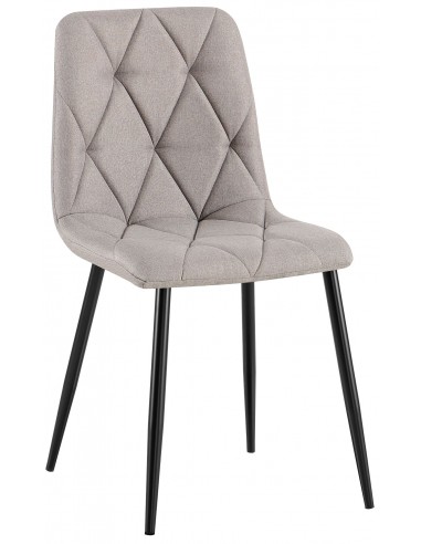 Spisebordsstol stof polyester grå