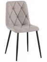 Spisebordsstol i metal og polyester H85 cm - Sort/Lysegrå