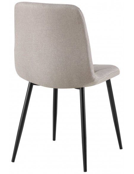 Spisebordsstol stof polyester grå