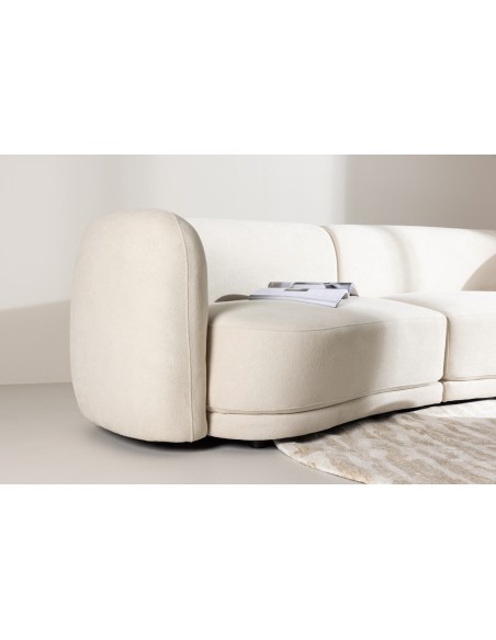 sofa modulsofa moduler moderne design stof hvid buet