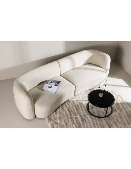 sofa modulsofa moduler moderne design stof hvid buet