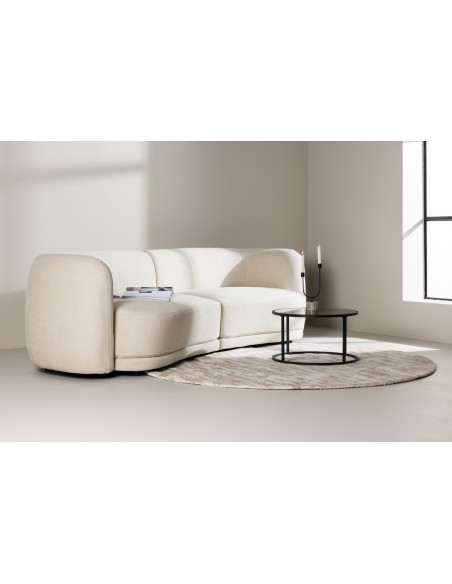 sofa modulsofa moduler moderne design stof hvid buet
