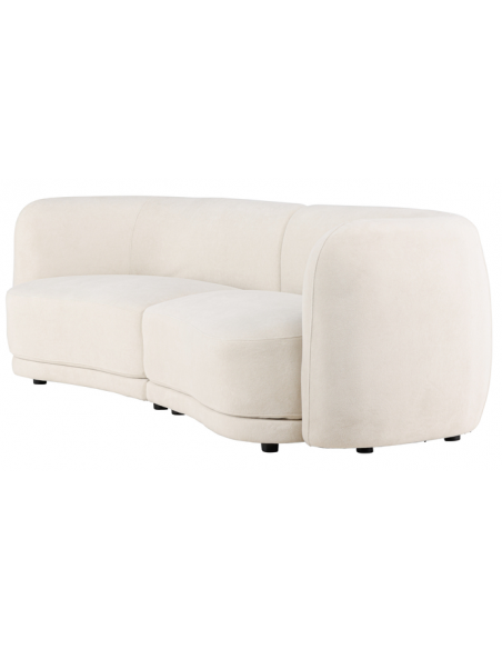 sofa modulsofa moduler moderne design stof hvid buet
