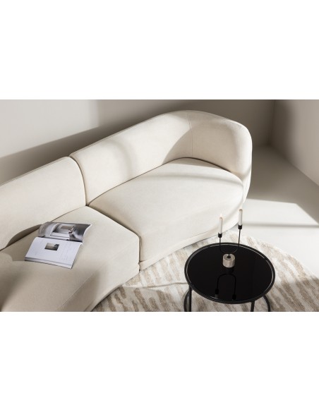 sofa modulsofa moduler moderne design stof hvid buet
