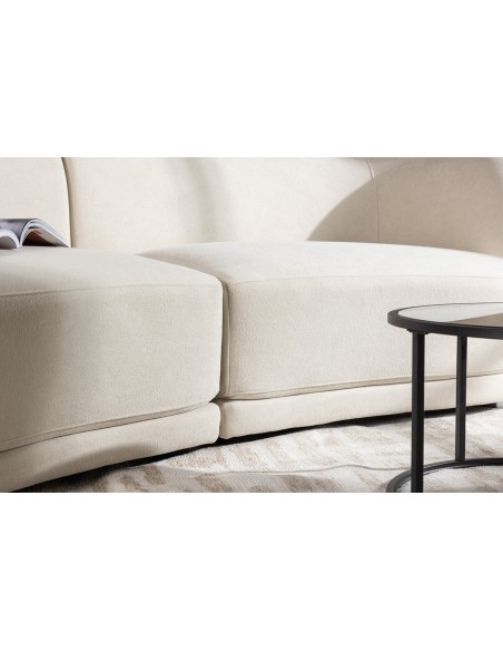 sofa modulsofa moduler moderne design stof hvid buet