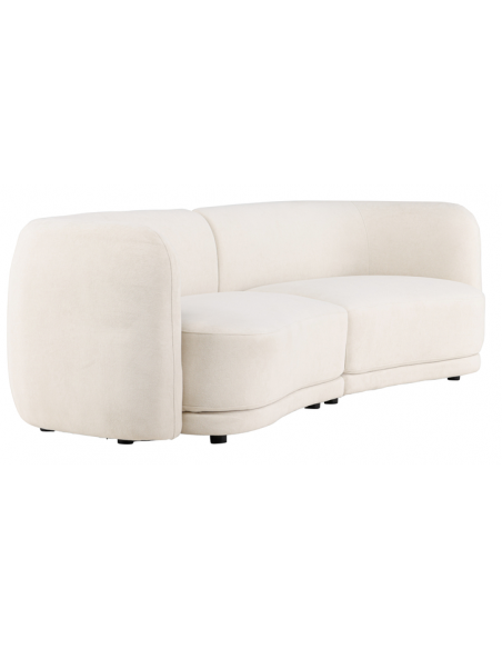 sofa modulsofa moduler moderne design stof hvid buet
