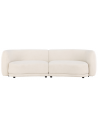 CIELO 3-personers sofa i polyester 268 x 91 cm - Sort/Hvid