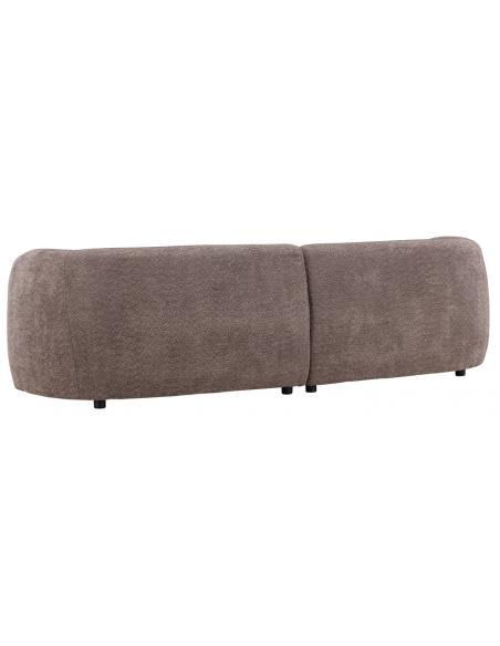 sofa modulsofa moduler moderne design stof brun boucle buet