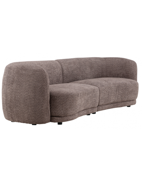 sofa modulsofa moduler moderne design stof brun boucle buet