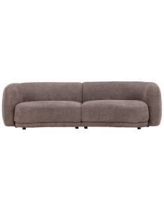 sofa modulsofa moduler moderne design stof brun boucle buet