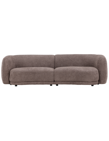 sofa modulsofa moduler moderne design stof brun boucle buet