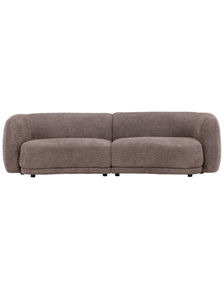 sofa modulsofa moduler moderne design stof brun boucle buet