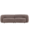CIELO 3-personers sofa i bouclé polyester 268 x 91 cm - Sort/Brun
