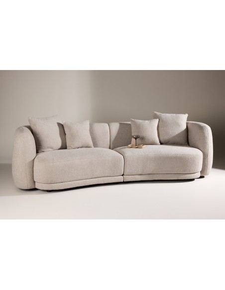 sofa modulsofa moduler moderne design stof beige boucle buet