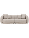CIELO 3-personers sofa i bouclé polyester 268 x 91 cm - Sort/Beige